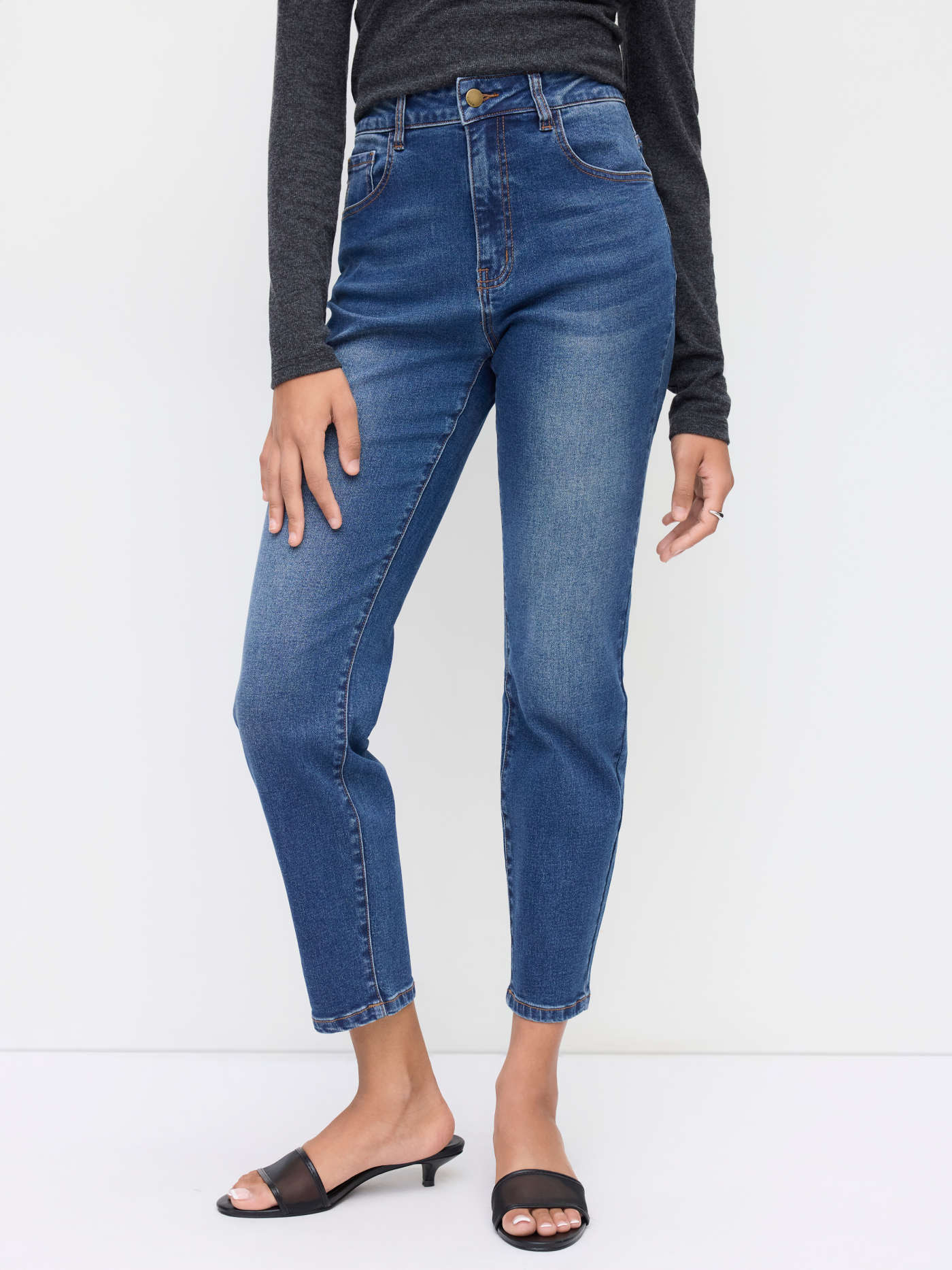 STRETCH HIGH RISE DENIM